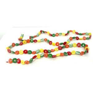 Blow Mold Candy Garland Wrapped Striped Candy Christmas Tree 8.5 Ft Plastic Vtg